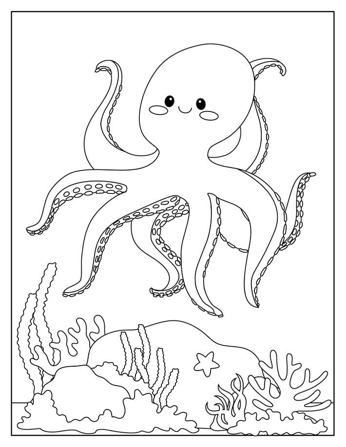 Entzückender Oktopus