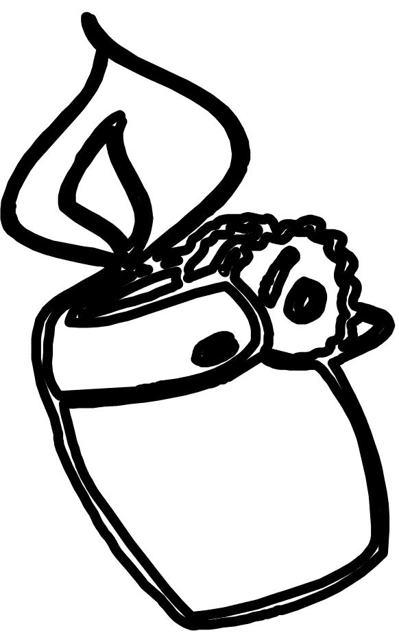 Feuer aus einem Feuerzeug aus Feuer