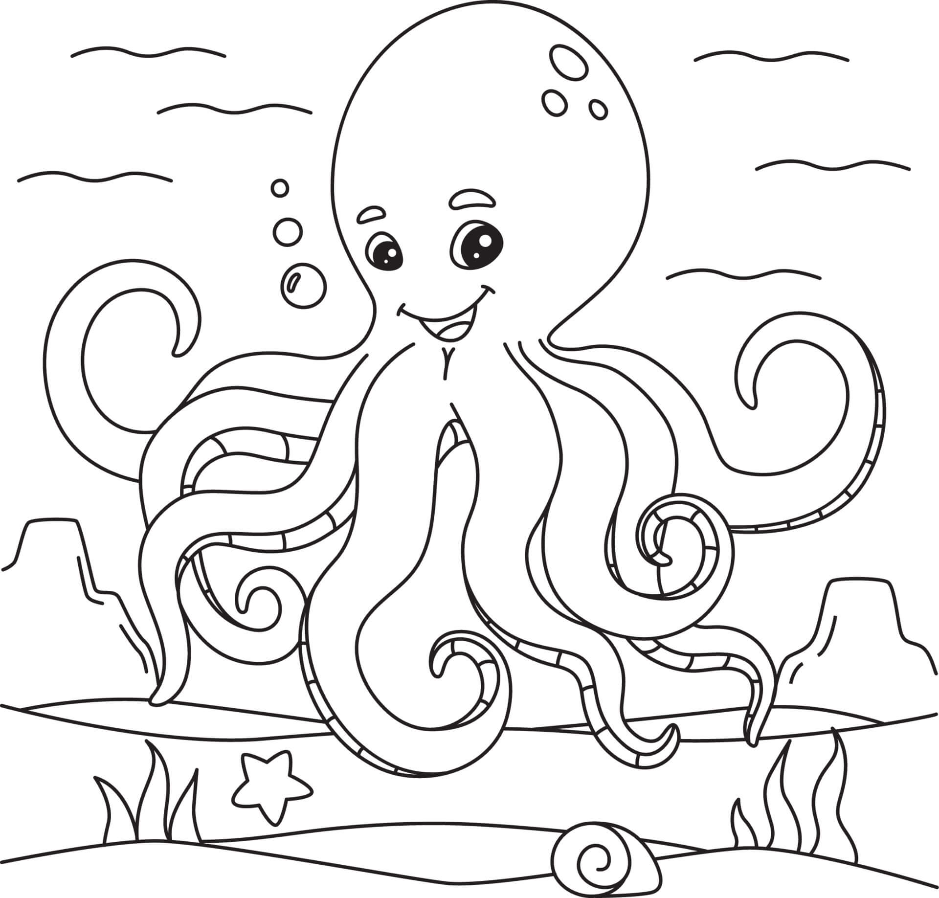 Glücklicher Oktopus