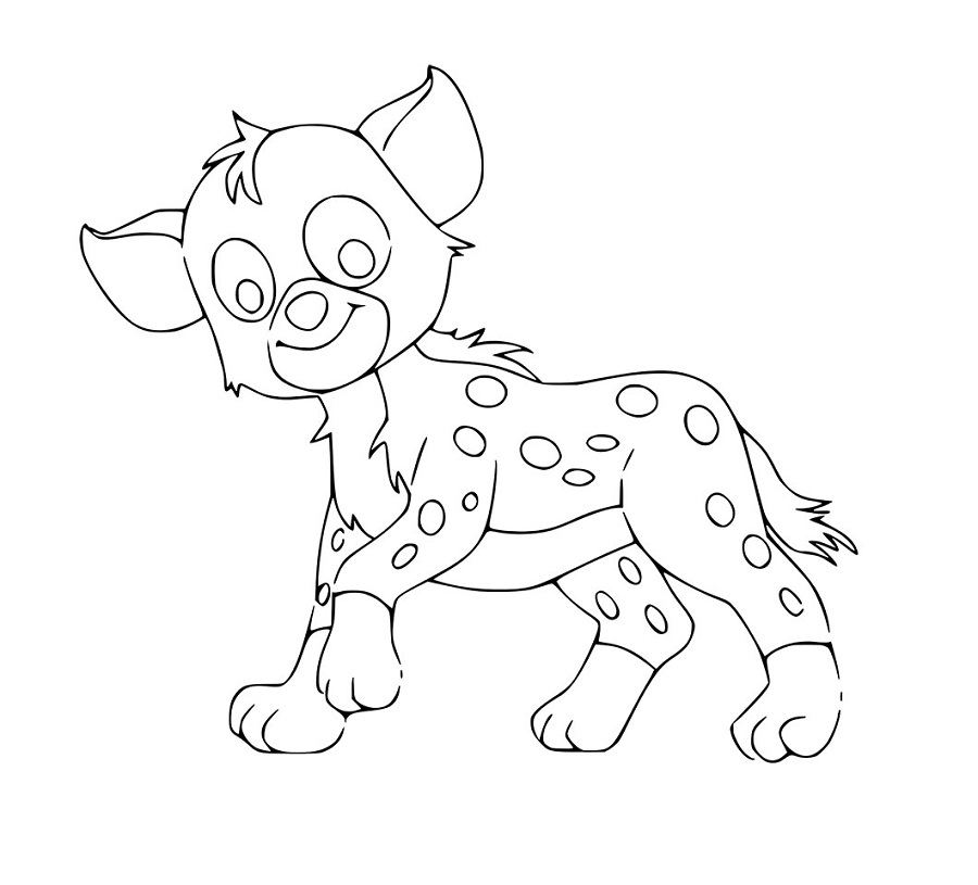 Glückliches Hyänen Baby