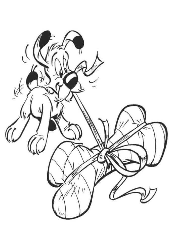 Idefix hat einen riesigen Knochen gefunden