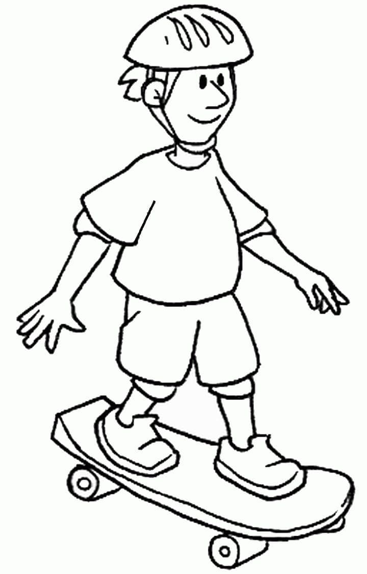 Junge auf einem Skateboard