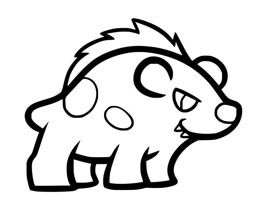 Karikatur Baby Hyänen