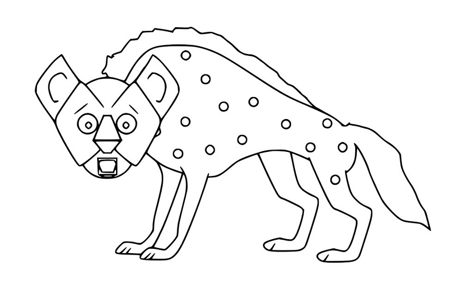 Karikatur gefleckte Hyänen