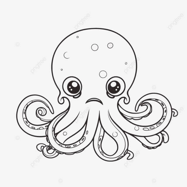 Karikatur Oktopus Mit Augenpaar