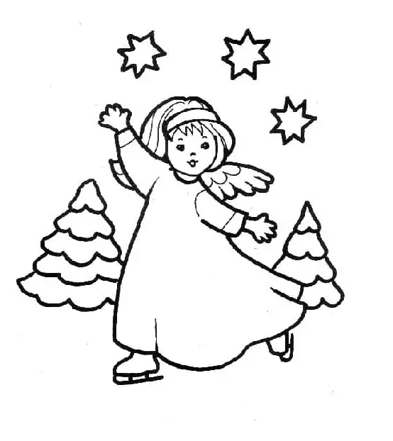 kleiner Weihnachtsengel zum Ausdrucken