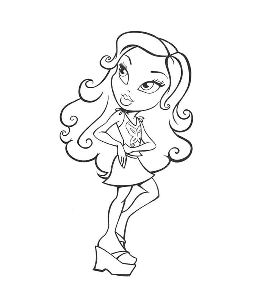 Kostenlose druckbare Bratz Puppe