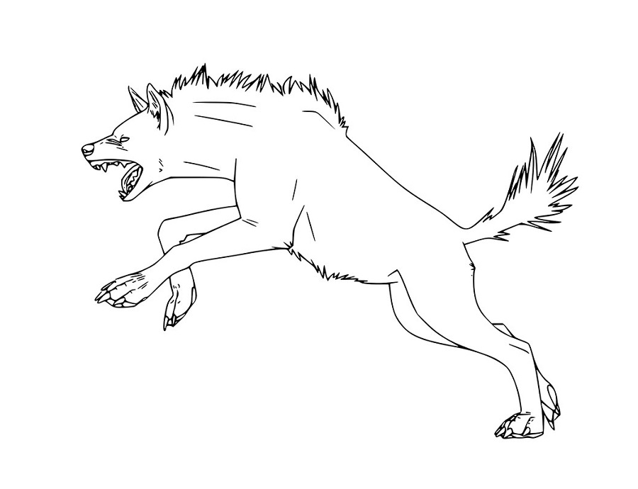 Laufende Braune Hyänen