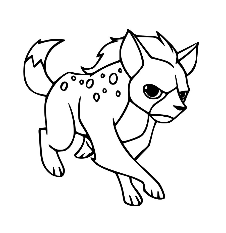 Laufende karikatur hyänen