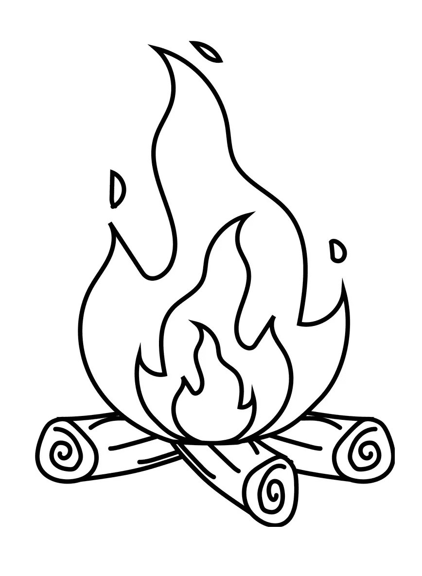 Legen Sie Brennholz auf um sich vor dem Feuer zu wärmen