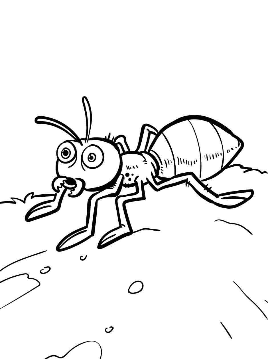 Lustige Ameisen beim Spazierengehen