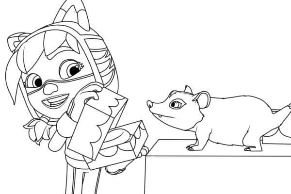 Lustiger Charakter Mit Hase Aus Action Pack