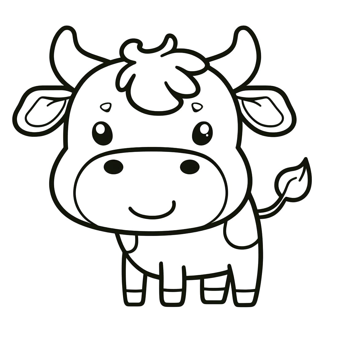 Niedlicher Ochse zum Ausdrucken