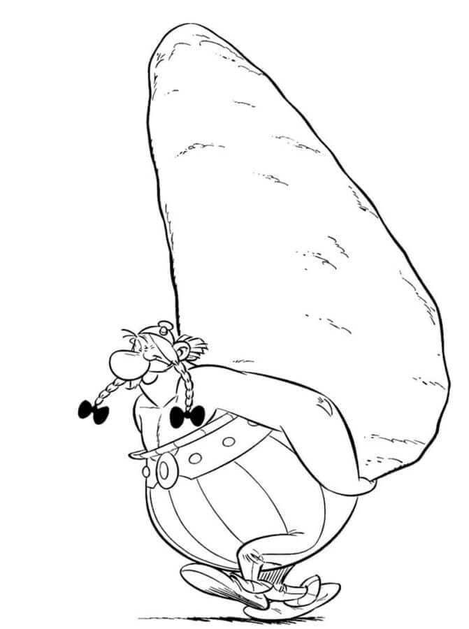 Obelix trägt problemlos große Gegenstände