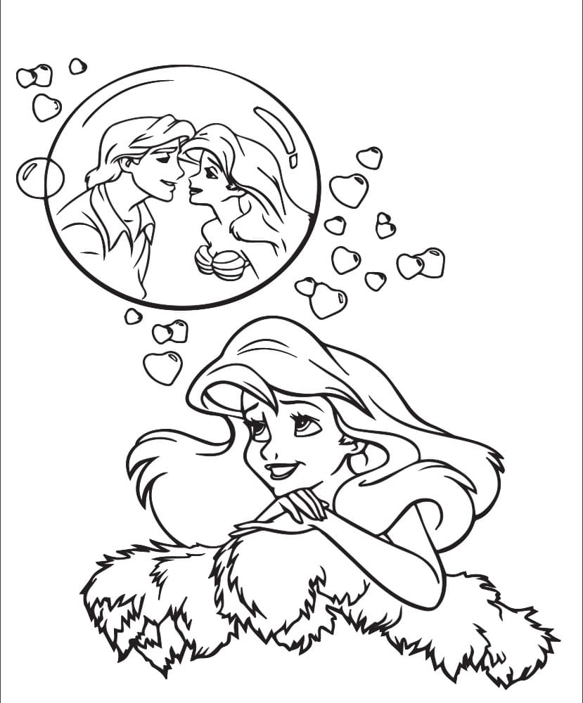 Prinzessin Arielle denkt an ihren Prinzen