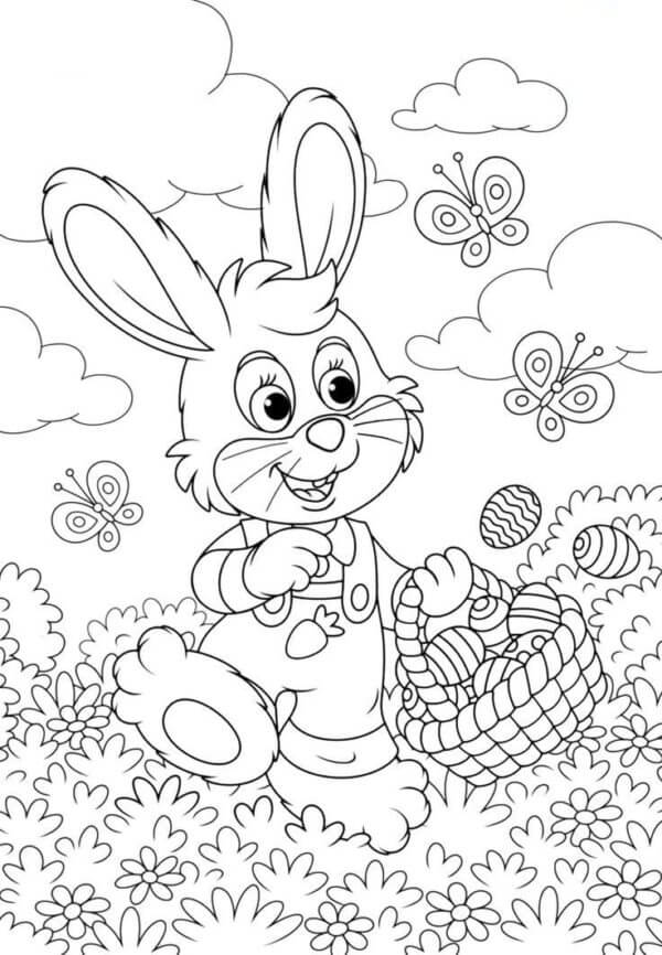 Schmetterlinge helfen dem Hasen seine Hoden zu verstecken