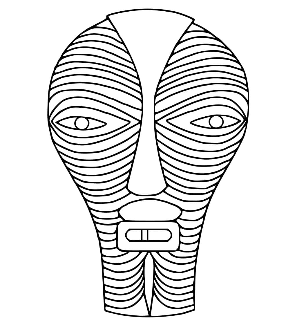 Seltsame afrikanische Maske