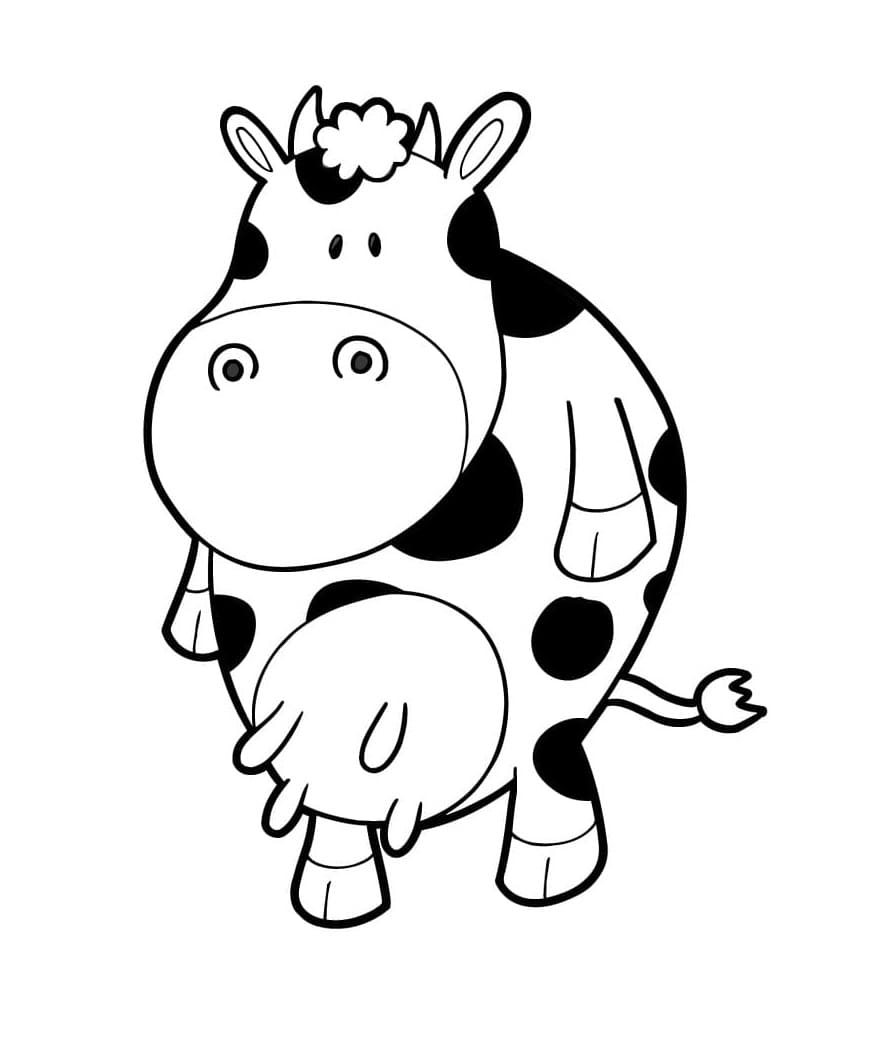 Süße Kuh zum ausdrucken