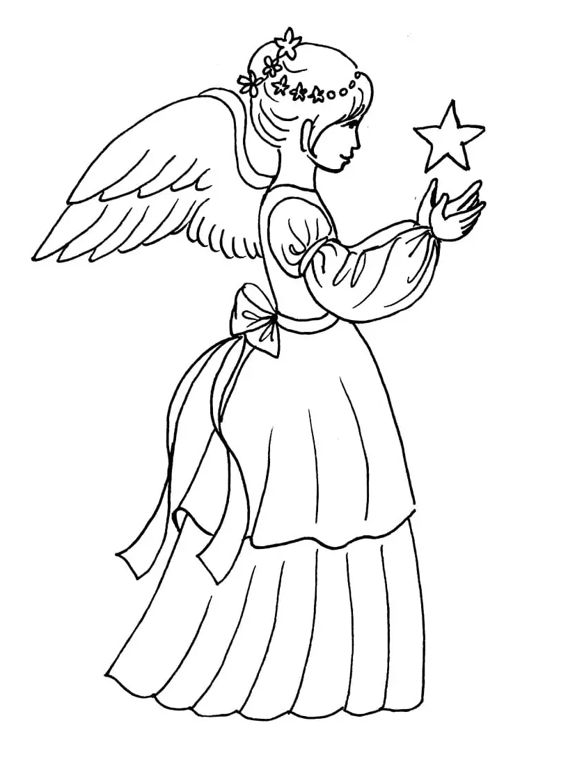 Weihnachtsengel mit Stern