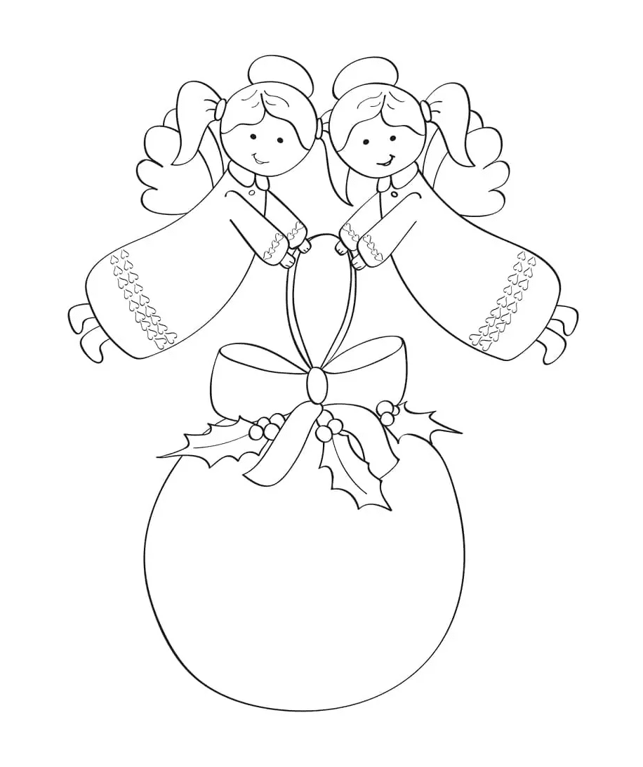 Weihnachtsengel und Ornament