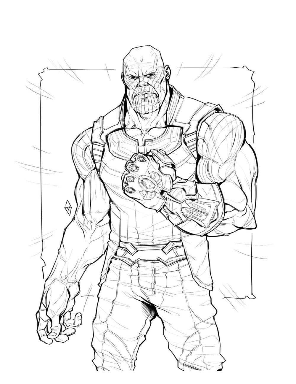 Thanos aus dem Film kostenlos coloring page