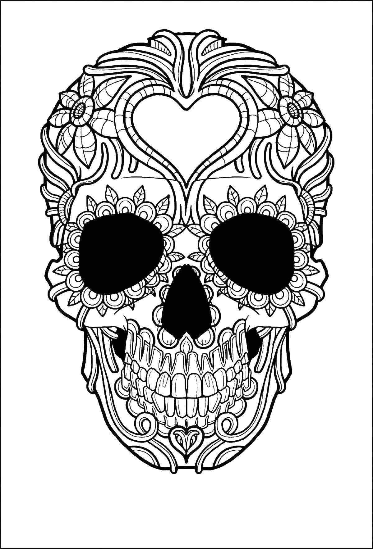 Bemalter Totenkopf aus Zucker