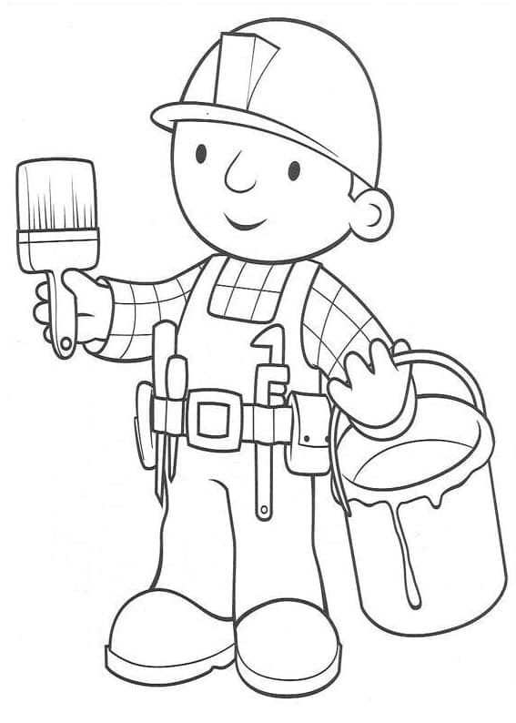 Bob der Baumeister mit Farbe