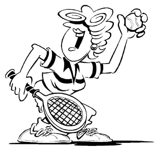 Eine Frau spielt Tennis