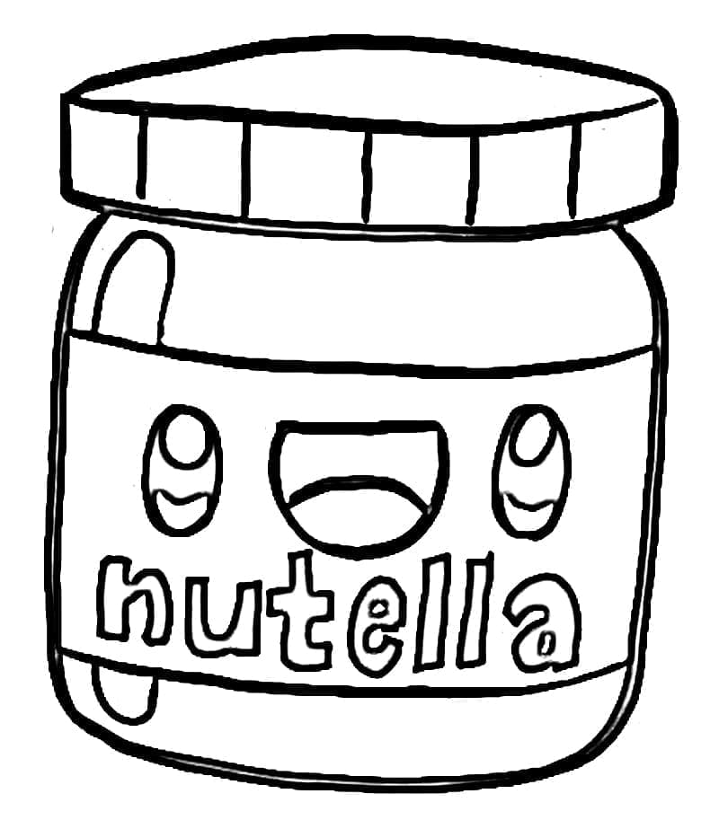 Essen Kawaii Nutella lächelnd