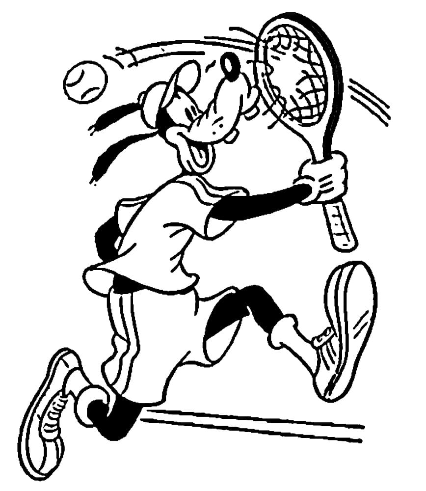 Goofy spielt Tennis
