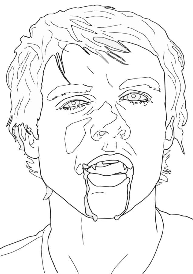 Gruseliger Vampirkopf