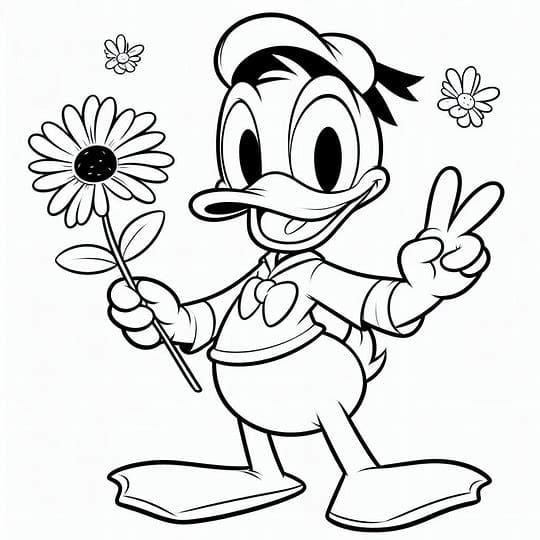Huey ente und Blume in DuckTales