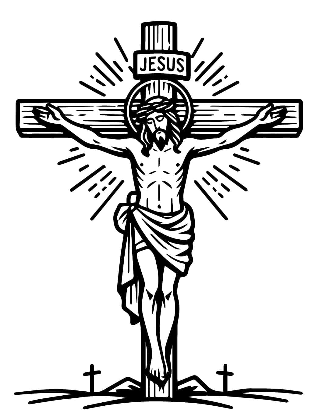 Jesus wurde frei gekreuzigt