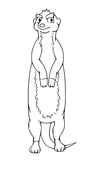 Karikatur Einfaches Erdmännchen