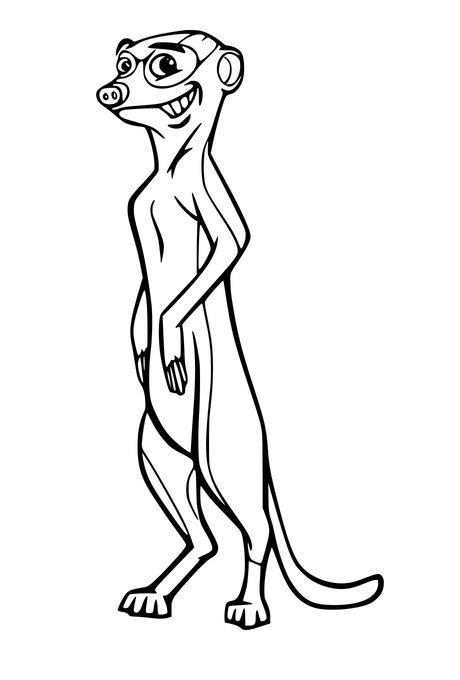 Karikatur Lustig Erdmännchen