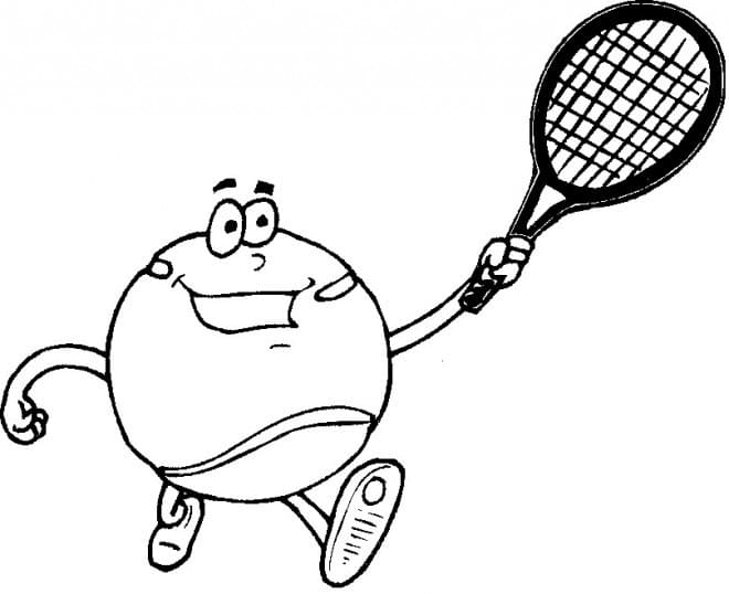 Karikatur Tennis Ball