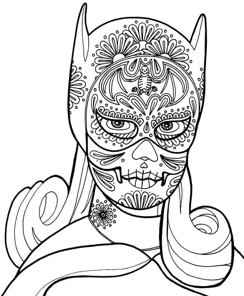 Mädchen Zucker Totenkopf