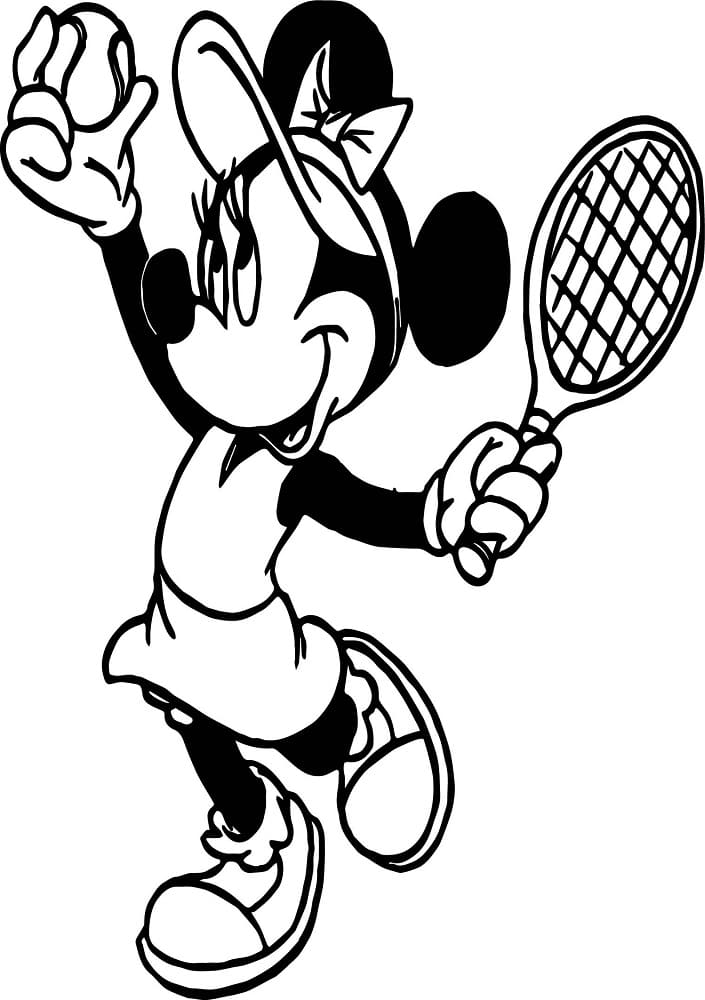 Minnie Maus spielt Tennis