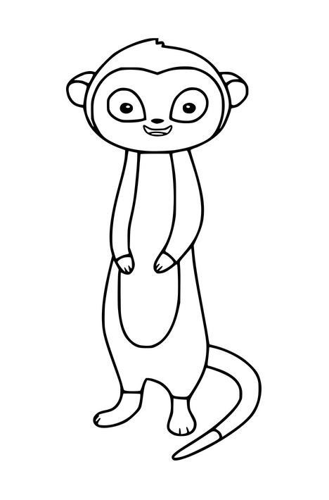 Niedliche Karikatur Erdmännchen