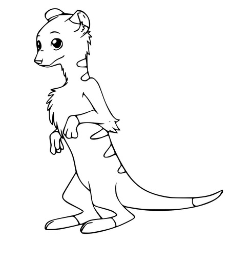 Niedliches Karikatur Erdmännchen