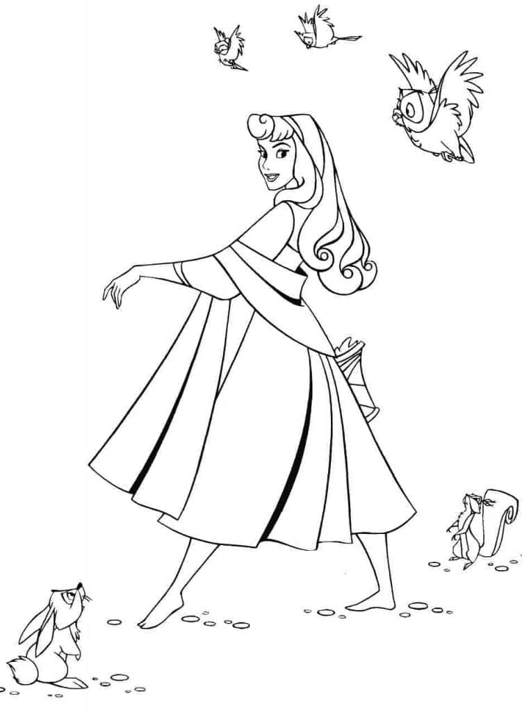 Prinzessin Aurora und Tiere