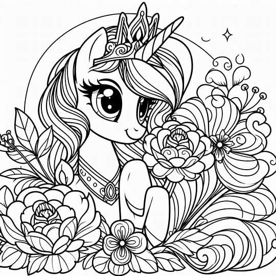 Prinzessin Celestia und Blume