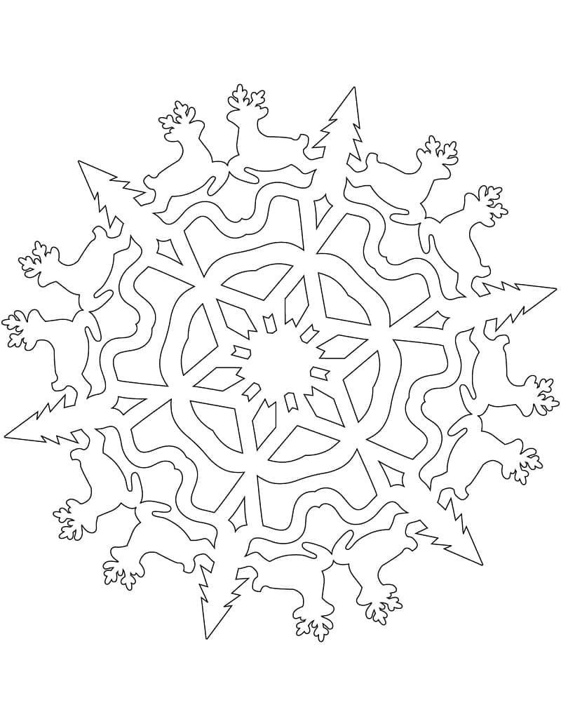 Rentiere Schneeflocken