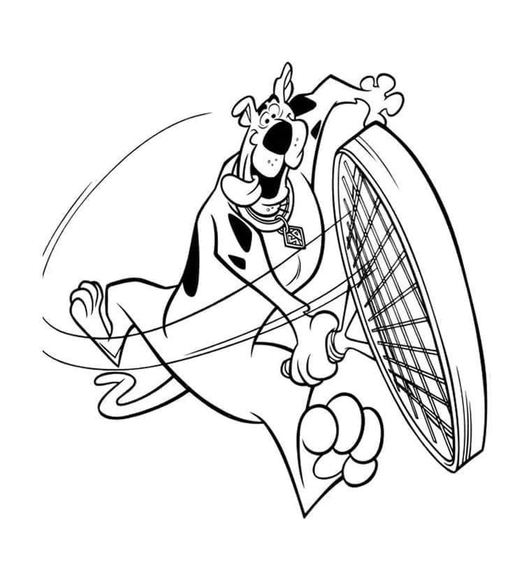 Scooby Doo spielt Tennis