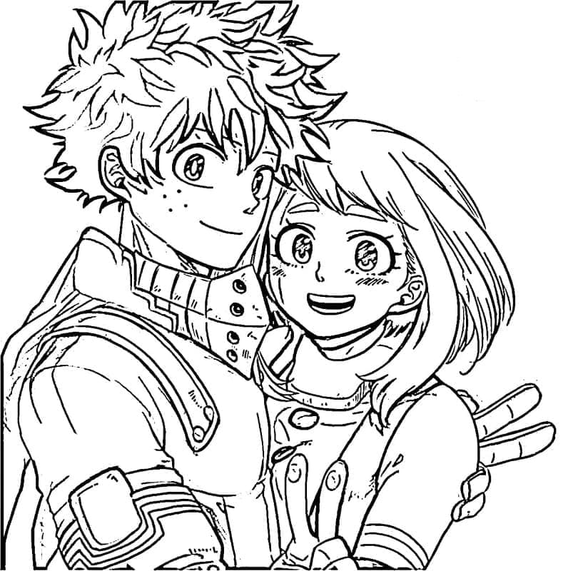 Uraraka und Midoriya