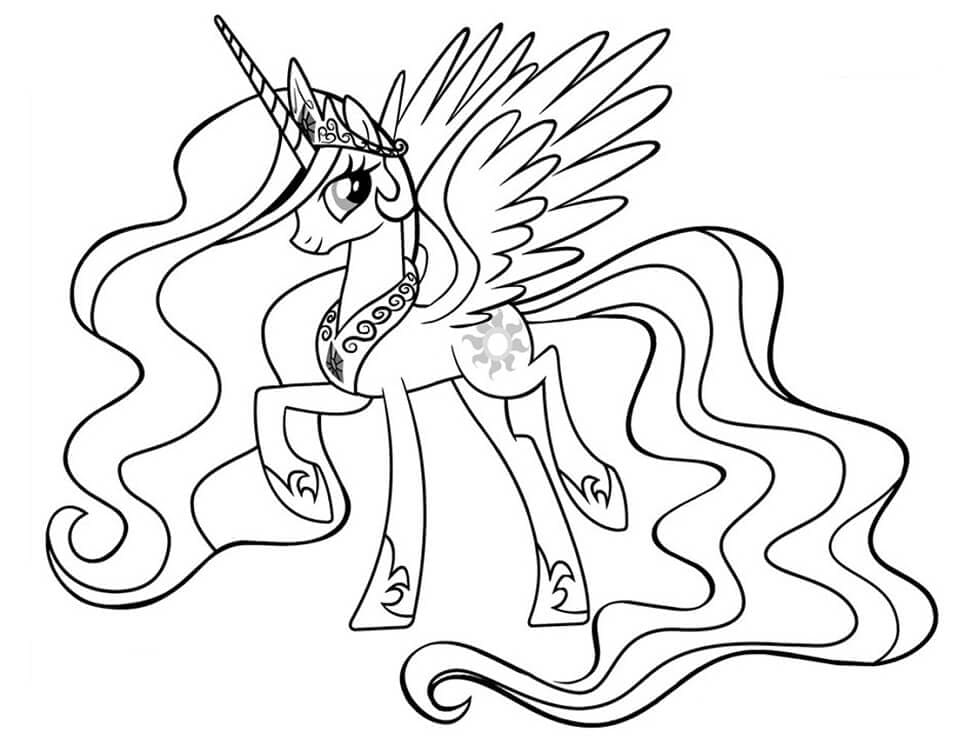 Prinzessin Celestia ausmalbilder