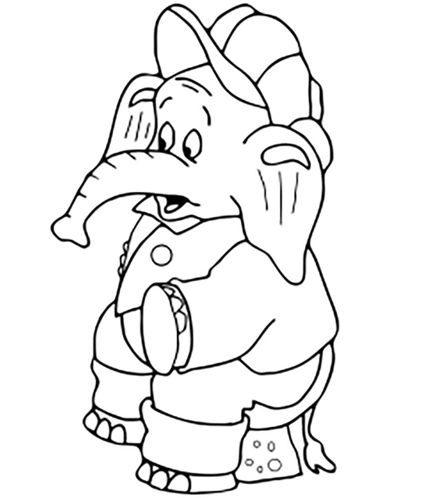 Benjamin Blümchen sitzt