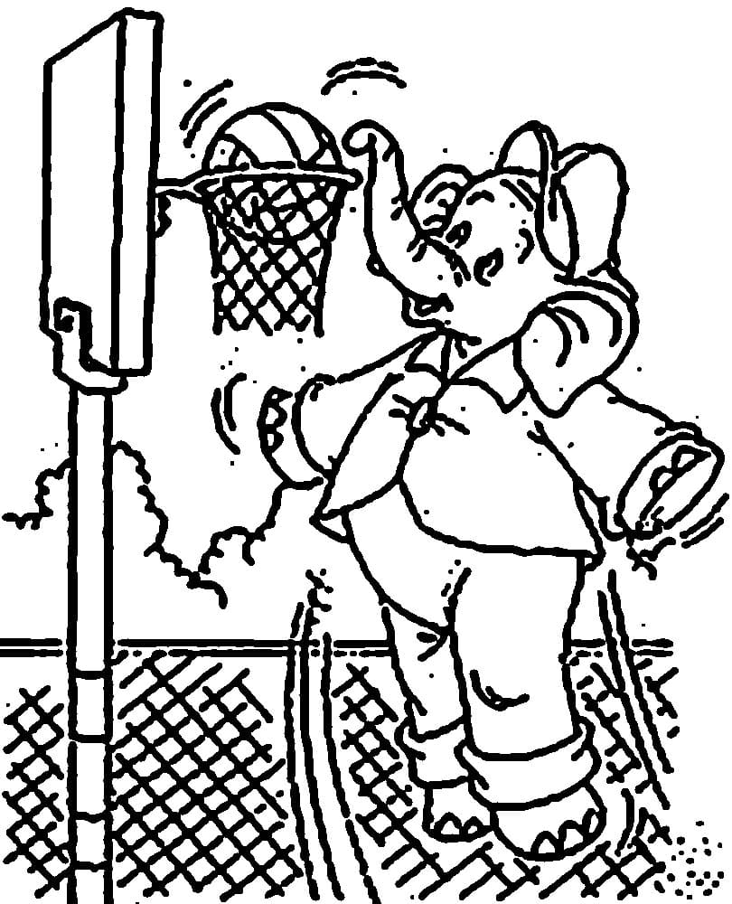 Benjamin Blümchen spielt Basketball