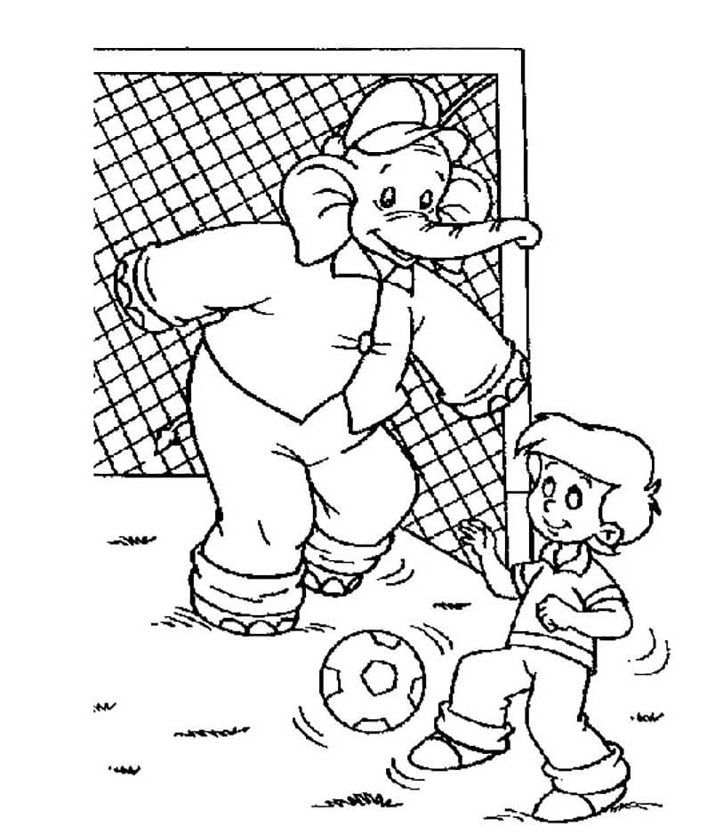 Benjamin Blümchen spielt Fußball