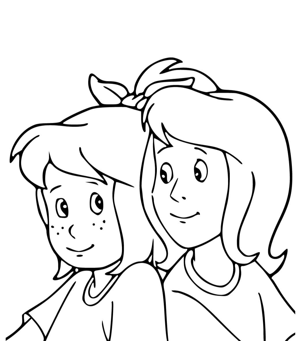 Bibi Und Tina Mit Pferd Ausmalbilder Kostenlos Herunterladen 